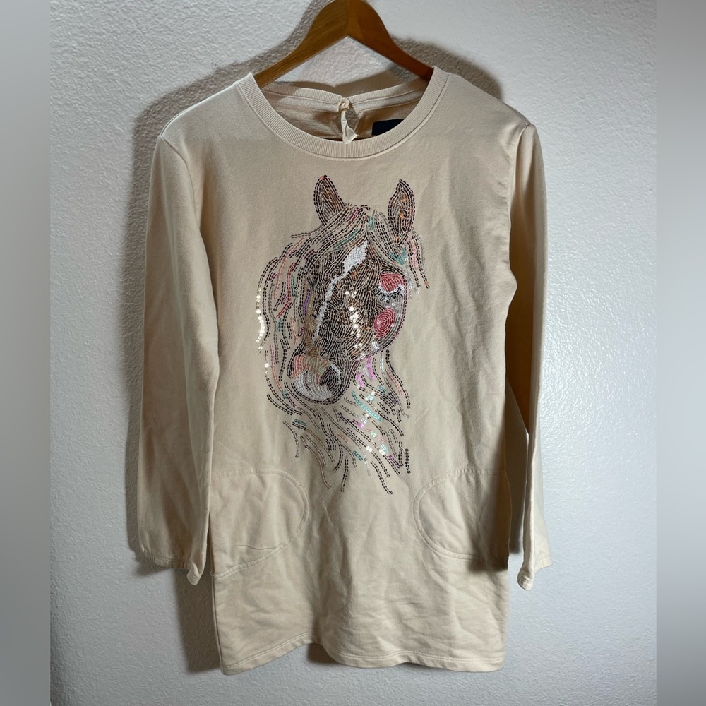 Gap Kids Sequin Horse Pullover Size 12yr